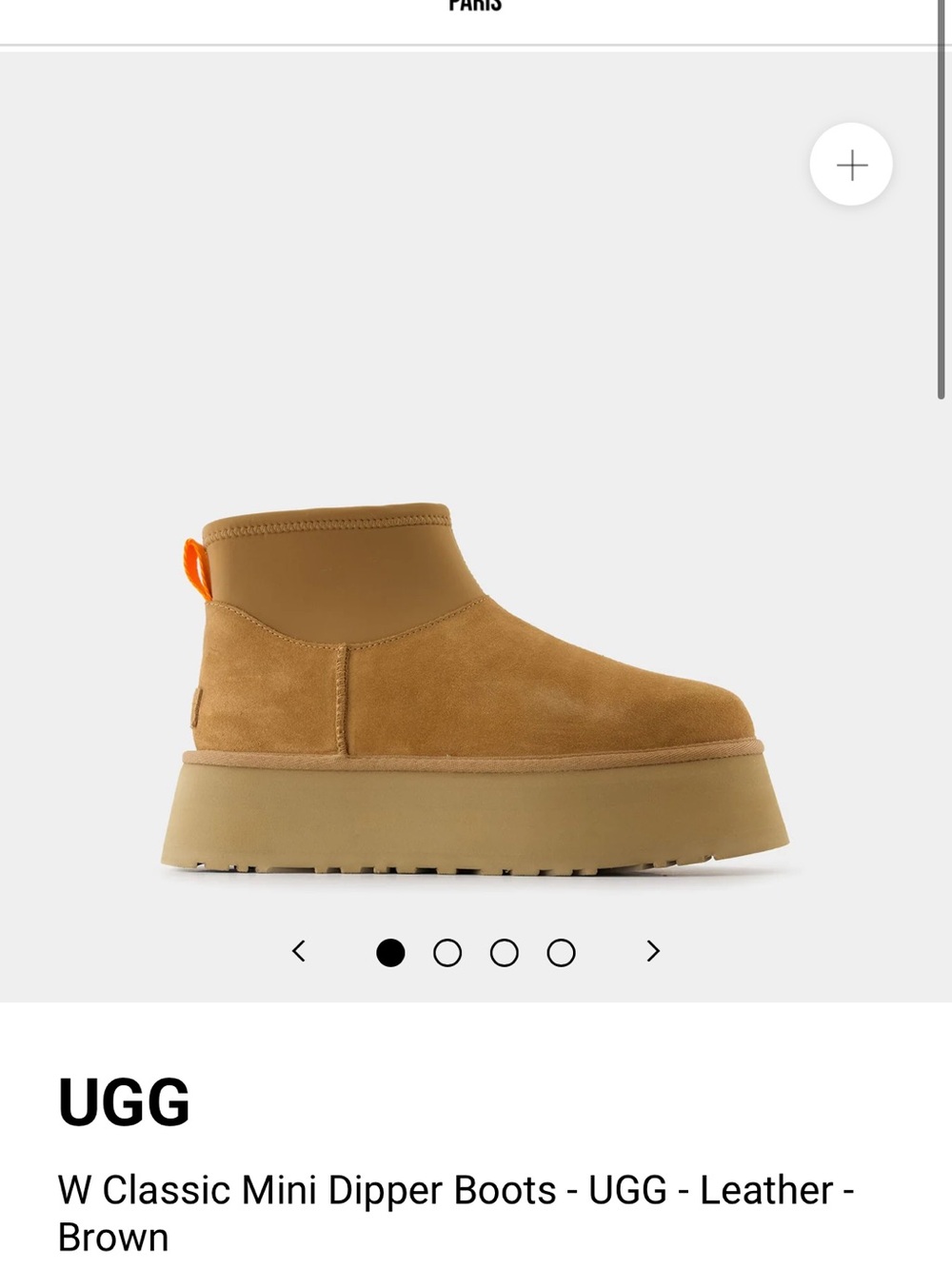 UGG Platform Mini Dipper Boots in Brown Suede - Picture 4 of 7